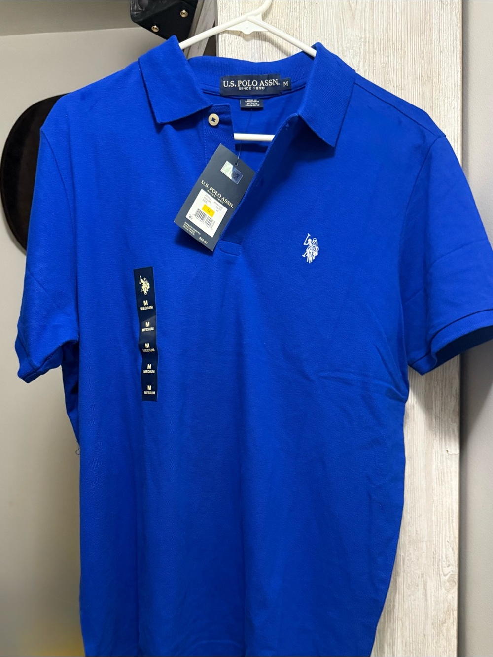 U.S. Polo Assn. Men's Polo Shirt in Bright Royal Blue with White Logo